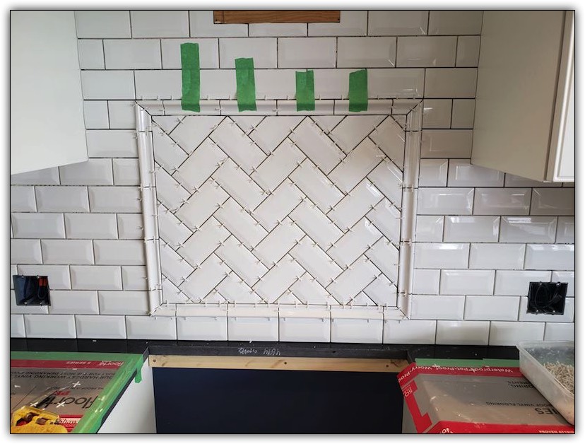 Fireplace tile by Greenfield Contracting